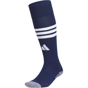 adidas unisex 3-stripe Hoop Soccer Socks (1-pair) With Arch Compression for a Secure Fit(Navy Blue 2/White)