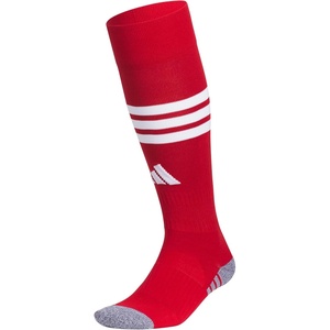 adidas unisex 3-stripe Hoop Soccer Socks (1-pair) With Arch Compression for a Secure Fit(Power Red 2/White)