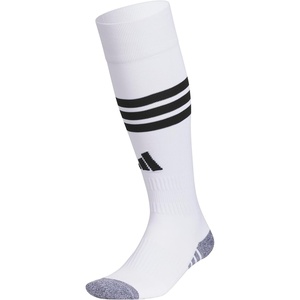 adidas unisex 3-stripe Hoop Soccer Socks (1-pair) With Arch Compression for a Secure Fit(White 2/Black)