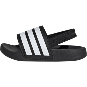adidas unisex-baby Adilette Estrap(Black/White/Black)