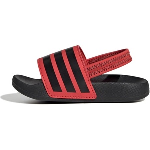 adidas unisex-baby Adilette Estrap(Bright Red/Black/Black)
