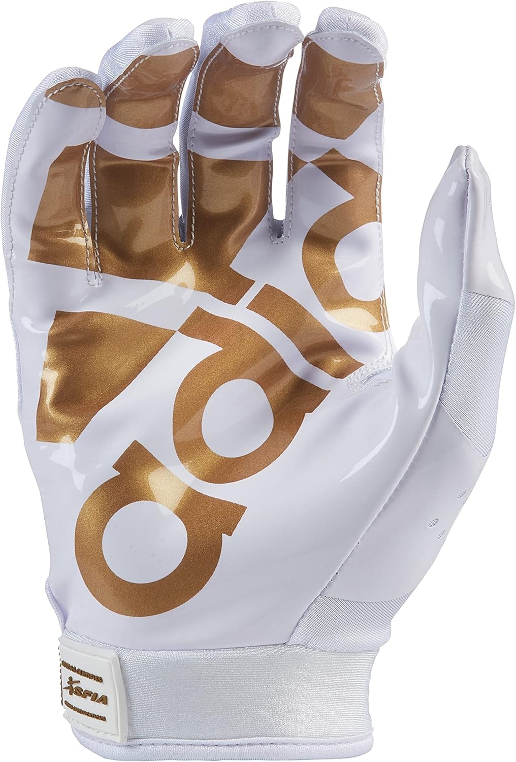 image:imageAdidas ADIFAST 30 Adult Football Receiver GloveWhiteMetallic Gold