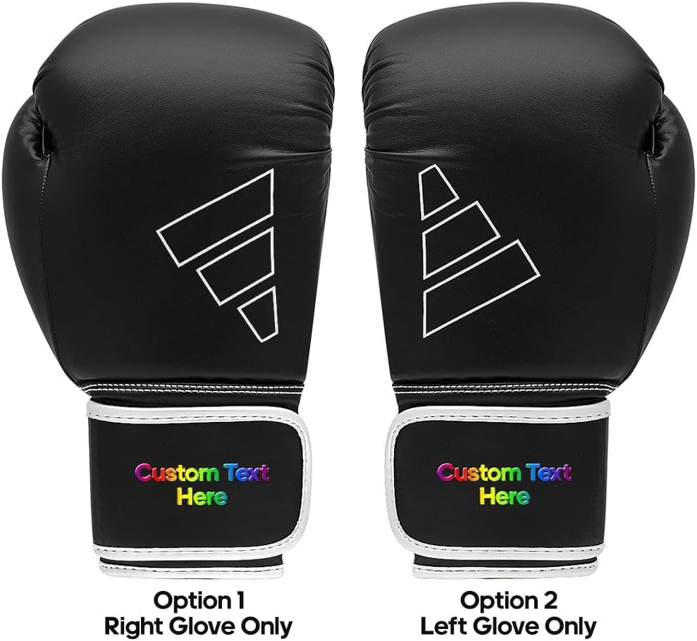 image:imageAdidas Custom Boxing Gloves Hybrid 80 for Boxing Kickboxing MMA Bag Training amp Fitness Custom Boxing Gloves for Gifts SouvenirsBlack White