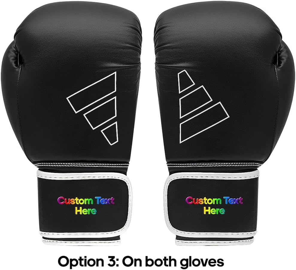 image:imageAdidas Custom Boxing Gloves Hybrid 80 for Boxing Kickboxing MMA Bag Training amp Fitness Custom Boxing Gloves for Gifts SouvenirsBlack White