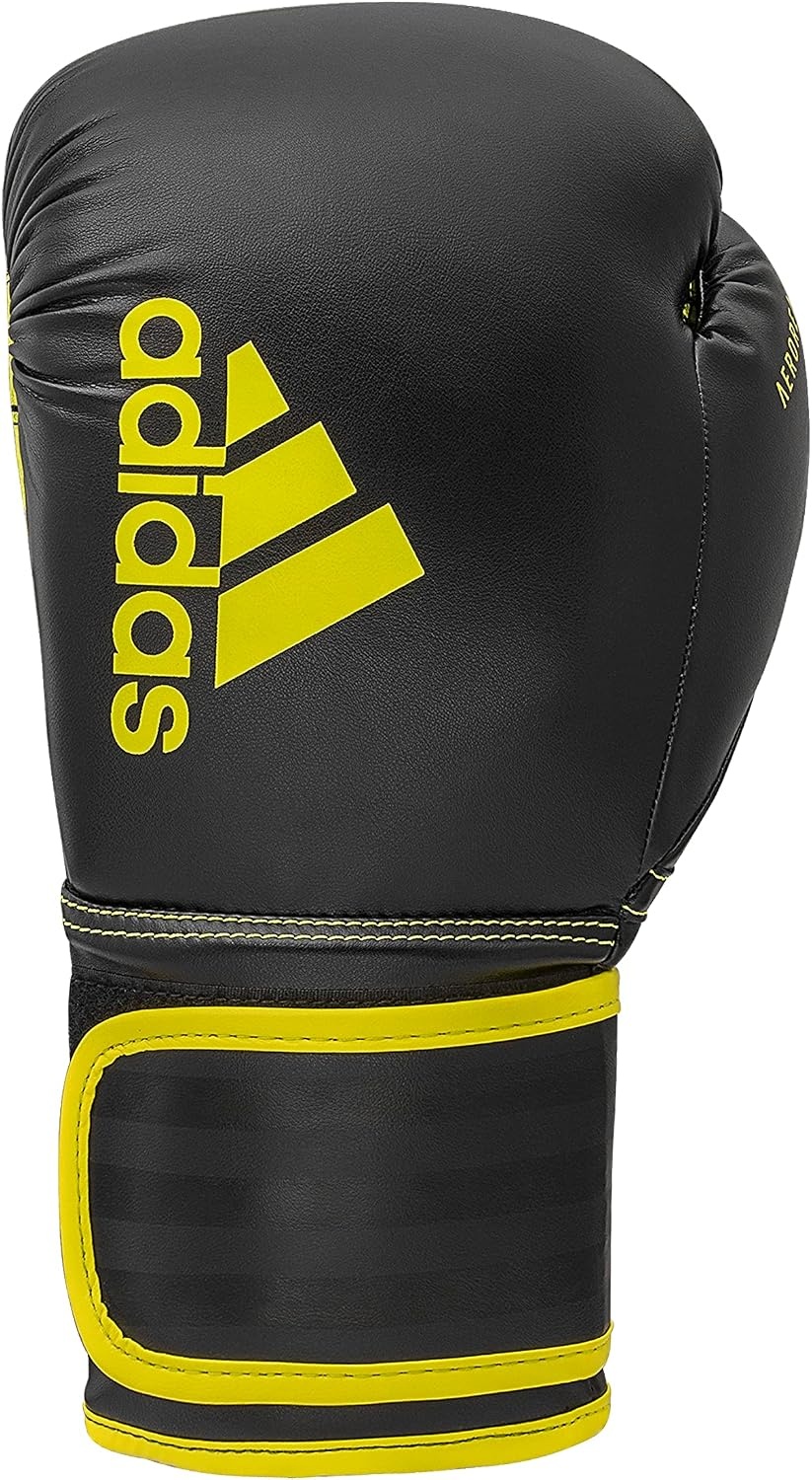 image:imageAdidas Hybrid 80 Boxing Gloves Adult Boxing Gloves for Men amp Women Heavy Bag Gloves Kickboxing Gloves for Women MMA Sparring Gloves Punching Bag Gloves for MenBlackYellow