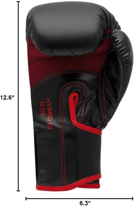 image:imageAdidas Hybrid 80 Boxing Gloves Adult Boxing Gloves for Men amp Women Heavy Bag Gloves Kickboxing Gloves for Women MMA Sparring Gloves Punching Bag Gloves for MenBlackRED