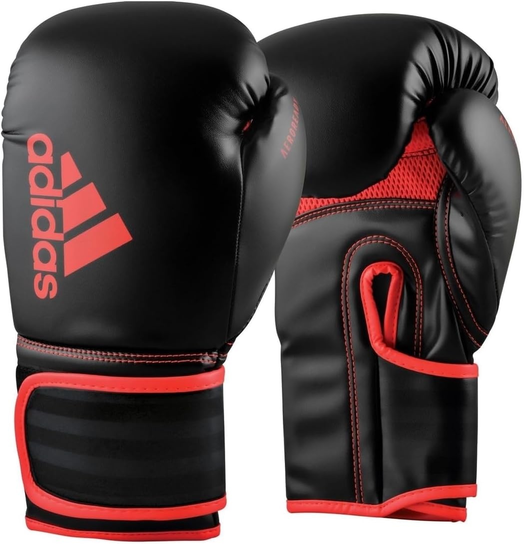 image:imageAdidas Hybrid 80 Boxing Gloves Adult Boxing Gloves for Men amp Women Heavy Bag Gloves Kickboxing Gloves for Women MMA Sparring Gloves Punching Bag Gloves for MenBlackRED