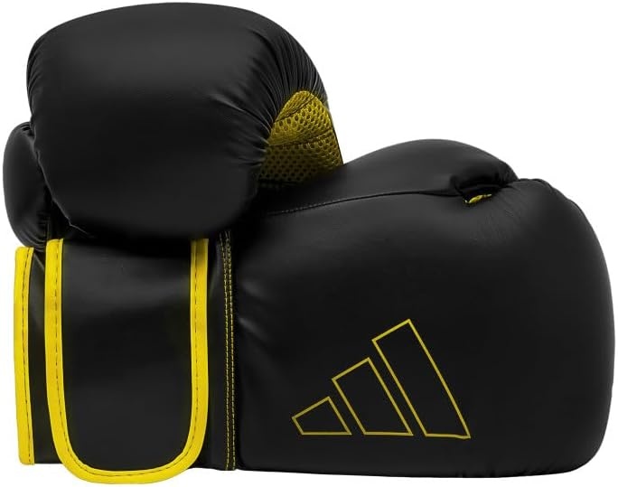 image:imageAdidas Hybrid 80 Boxing Gloves Adult Boxing Gloves for Men amp Women Heavy Bag Gloves Kickboxing Gloves for Women MMA Sparring Gloves Punching Bag Gloves for MenBlackYellow