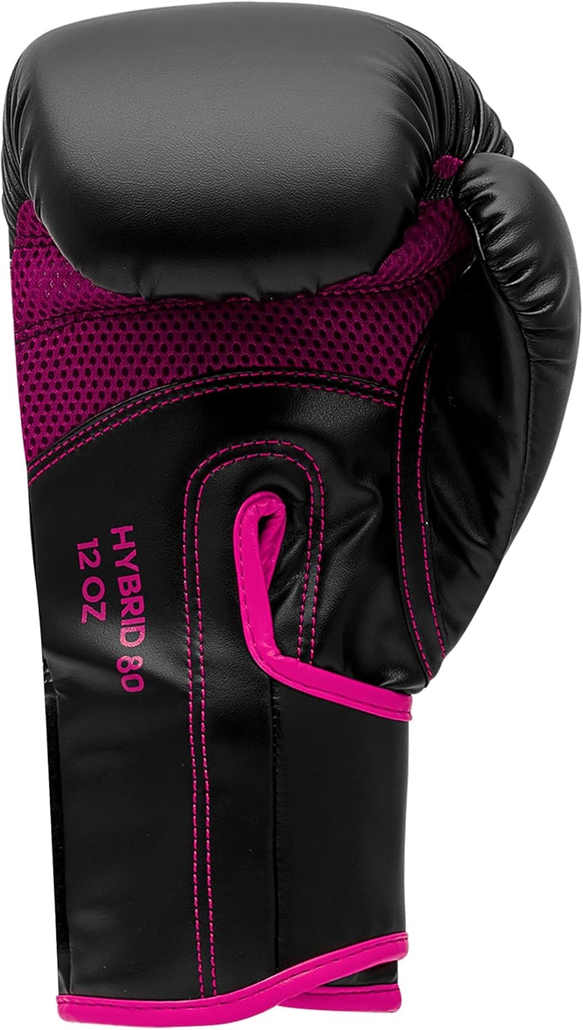 image:imageAdidas Hybrid 80 Boxing Gloves Adult Boxing Gloves for Men amp Women Heavy Bag Gloves Kickboxing Gloves for Women MMA Sparring Gloves Punching Bag Gloves for MenBlackShock Pink