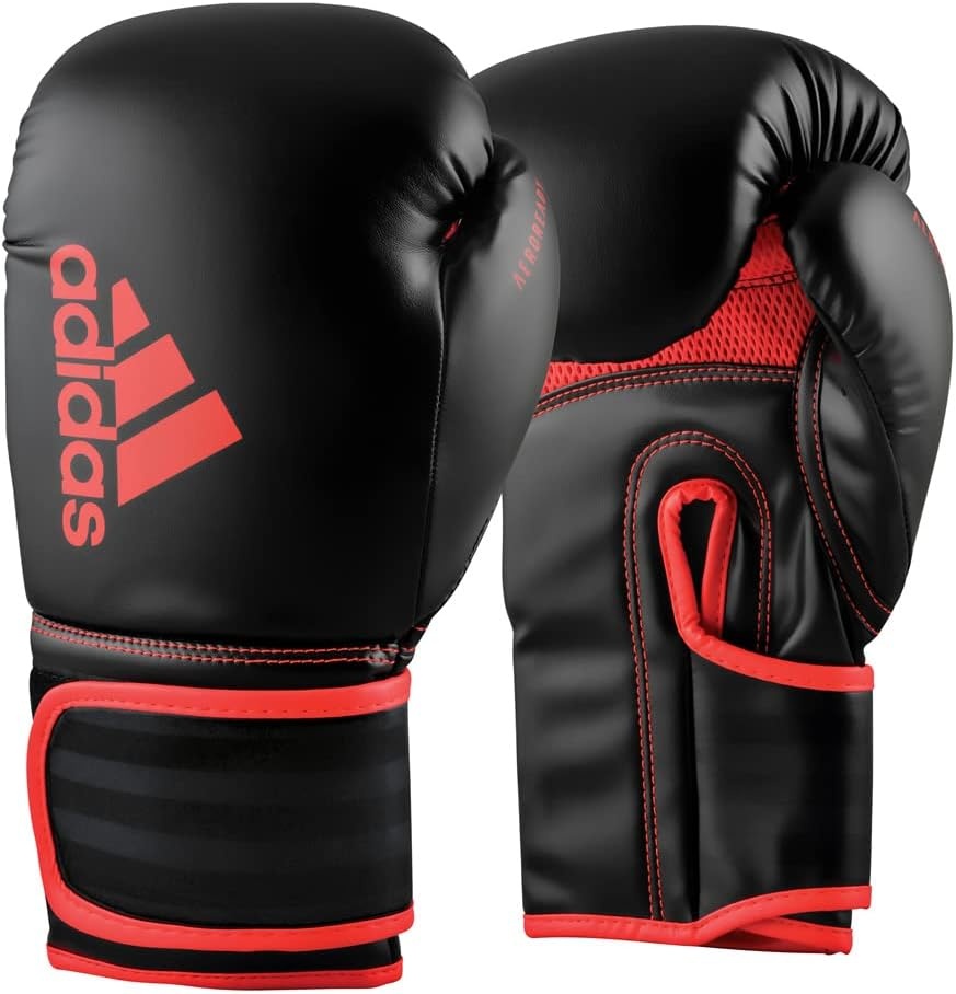 image:imageAdidas Hybrid 80 Boxing Gloves Adult Boxing Gloves for Men amp Women Heavy Bag Gloves Kickboxing Gloves for Women MMA Sparring Gloves Punching Bag Gloves for MenBlackRED