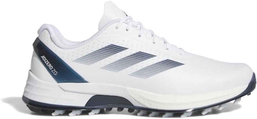 image:imageAdidas Mens Adizero Zg Spikeless Golf ShoesFootwear WhiteCollegiate NavyZero Metallic