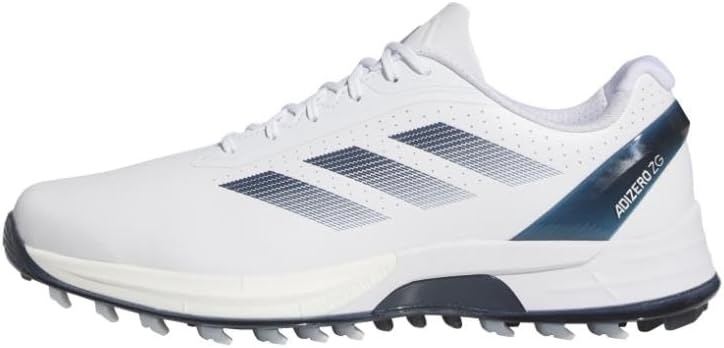 image:imageAdidas Mens Adizero Zg Spikeless Golf ShoesFootwear WhiteCollegiate NavyZero Metallic