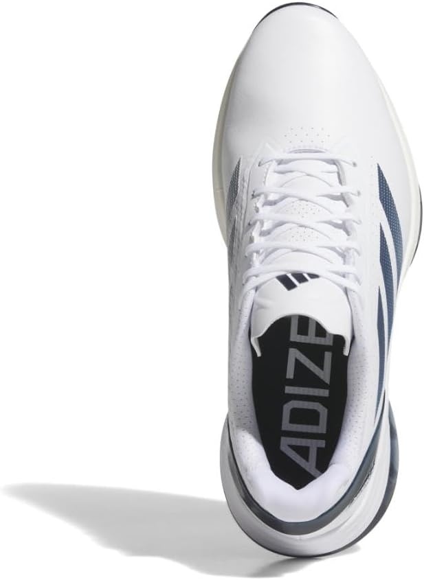 image:imageAdidas Mens Adizero Zg Spikeless Golf ShoesFootwear WhiteCollegiate NavyZero Metallic