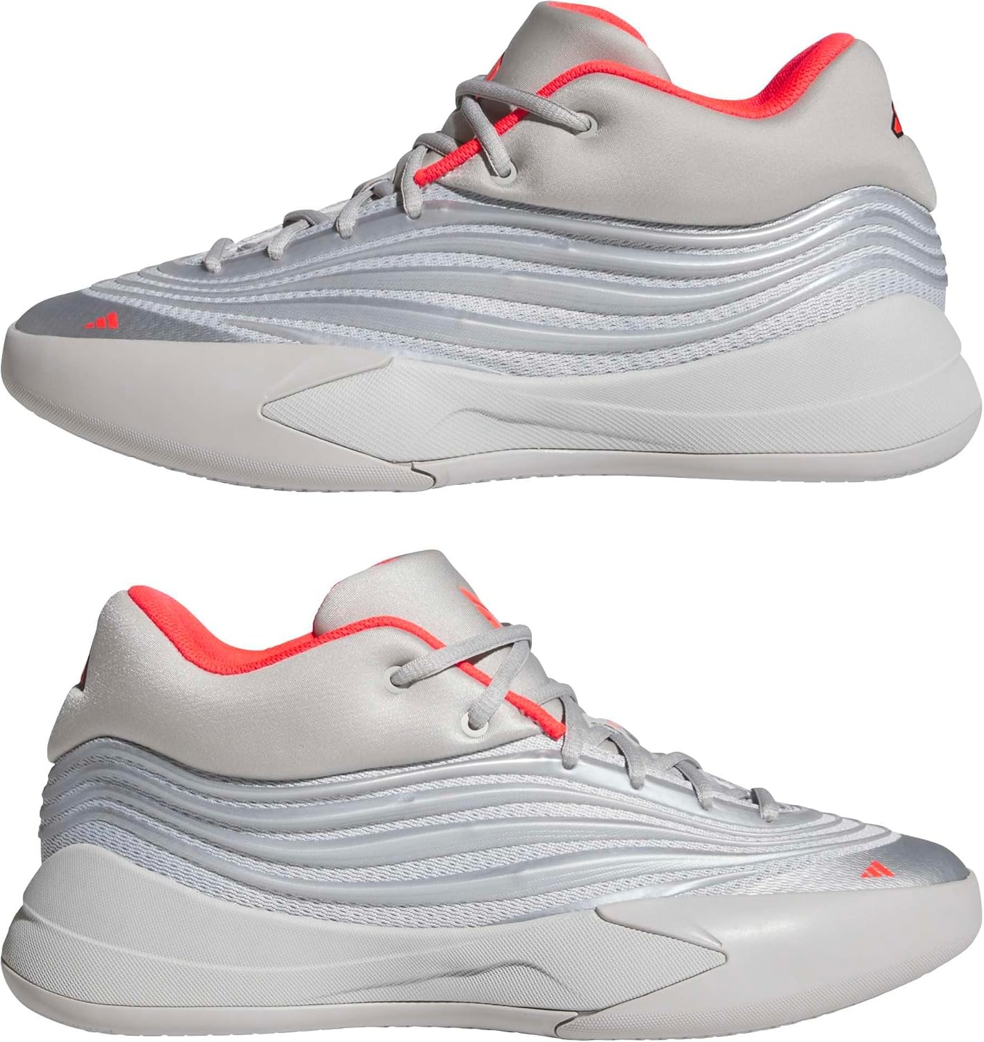 image:imageAdidas UnisexAdult Dame X BasketballSilver MetallicGreyLucid Red
