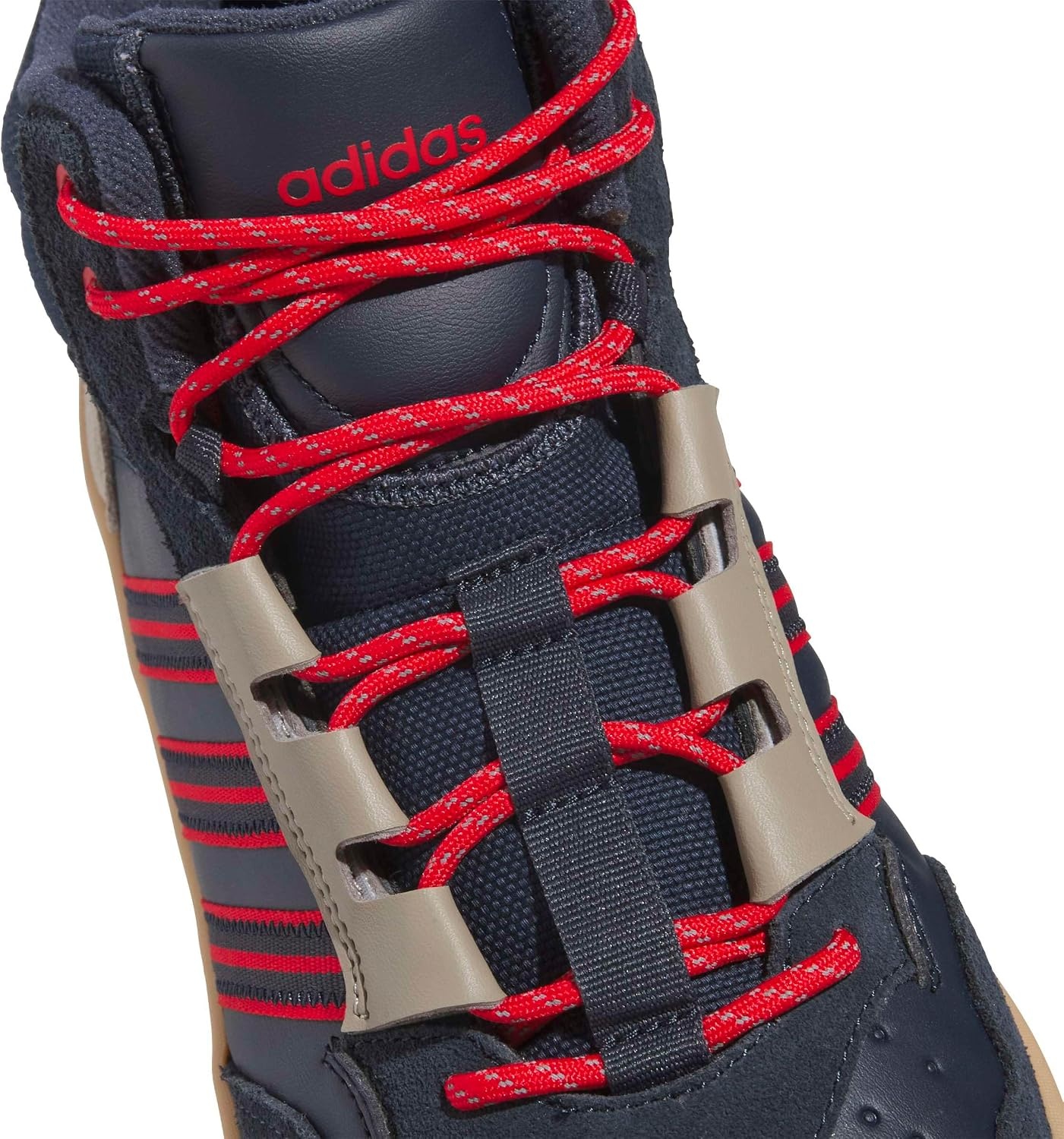 image:imageAdidas UnisexAdult Hoops 40 Mid TopAurora InkBetter ScarletGum