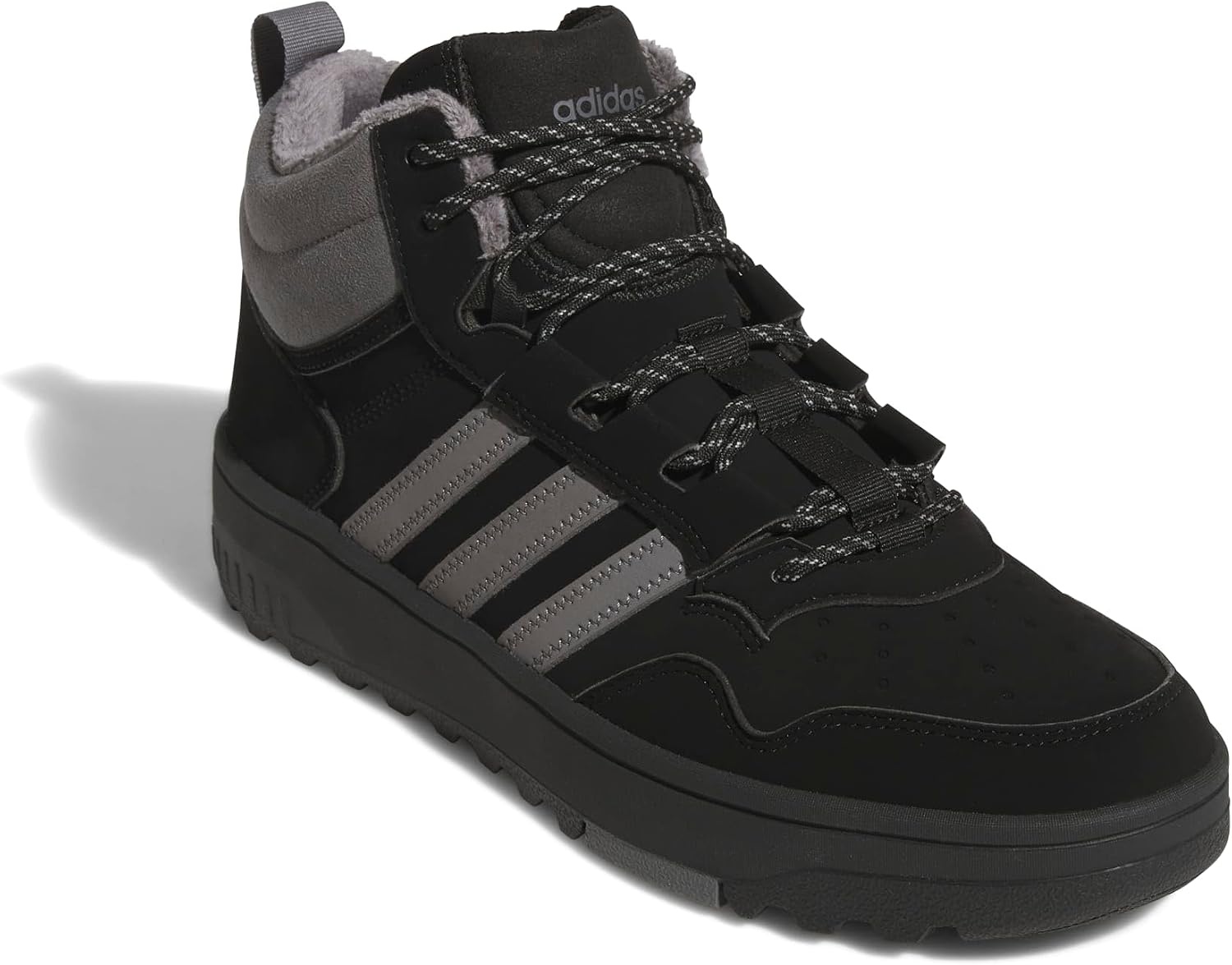 image:imageAdidas UnisexAdult Hoops 40 Mid TopBlackGreyBlack