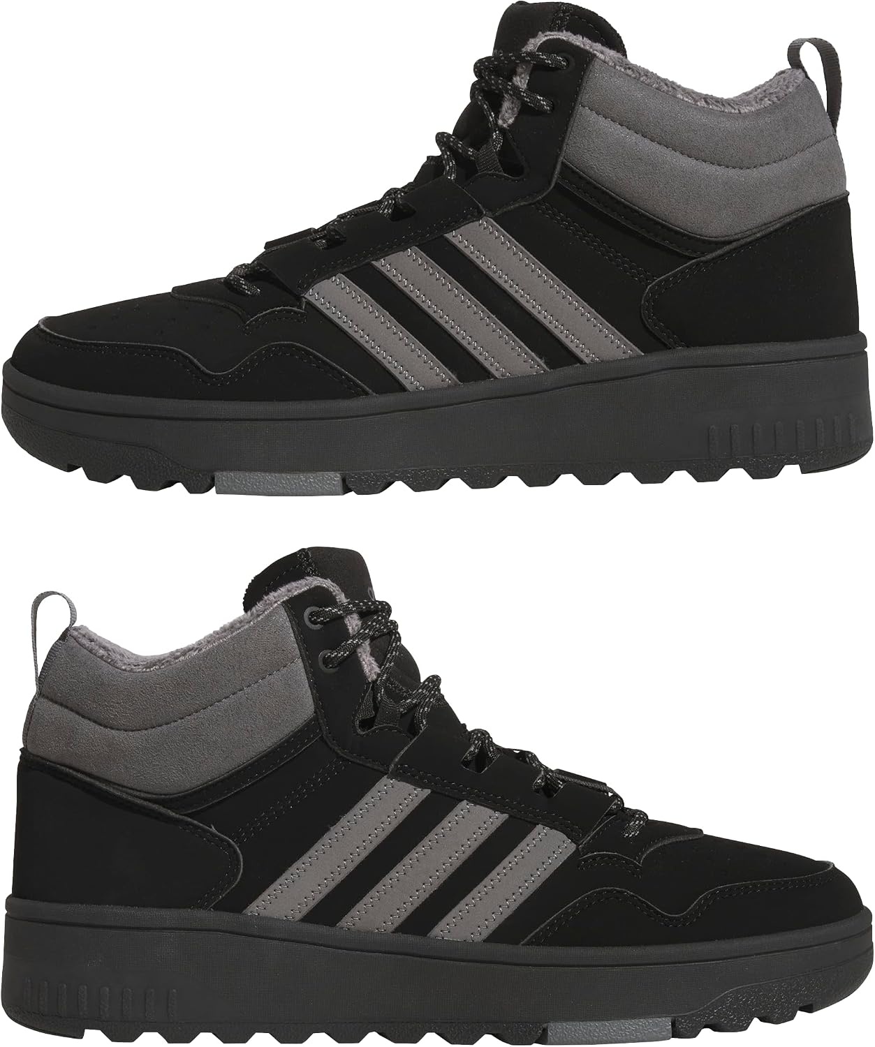 image:imageAdidas UnisexAdult Hoops 40 Mid TopBlackGreyBlack