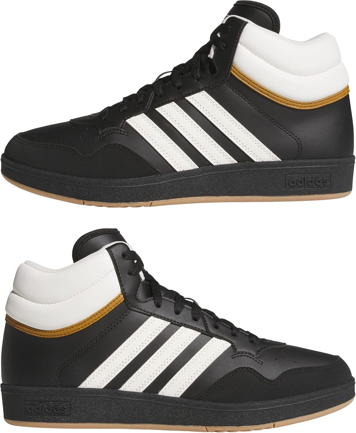 image:imageAdidas UnisexAdult Hoops 40 Mid TopBlackWhiteBronze Strata