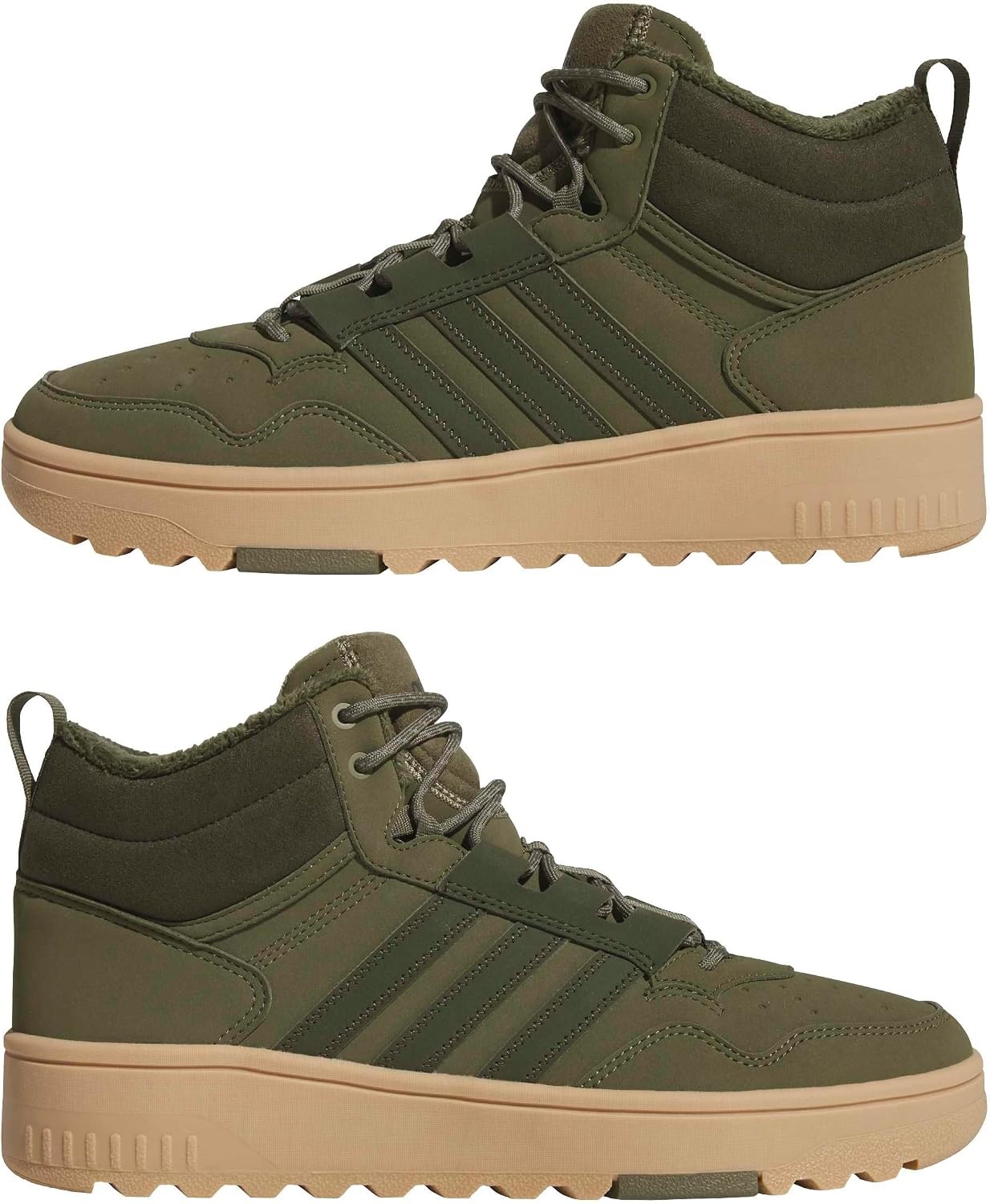 image:imageAdidas UnisexAdult Hoops 40 Mid TopOlive StrataNight CargoGum