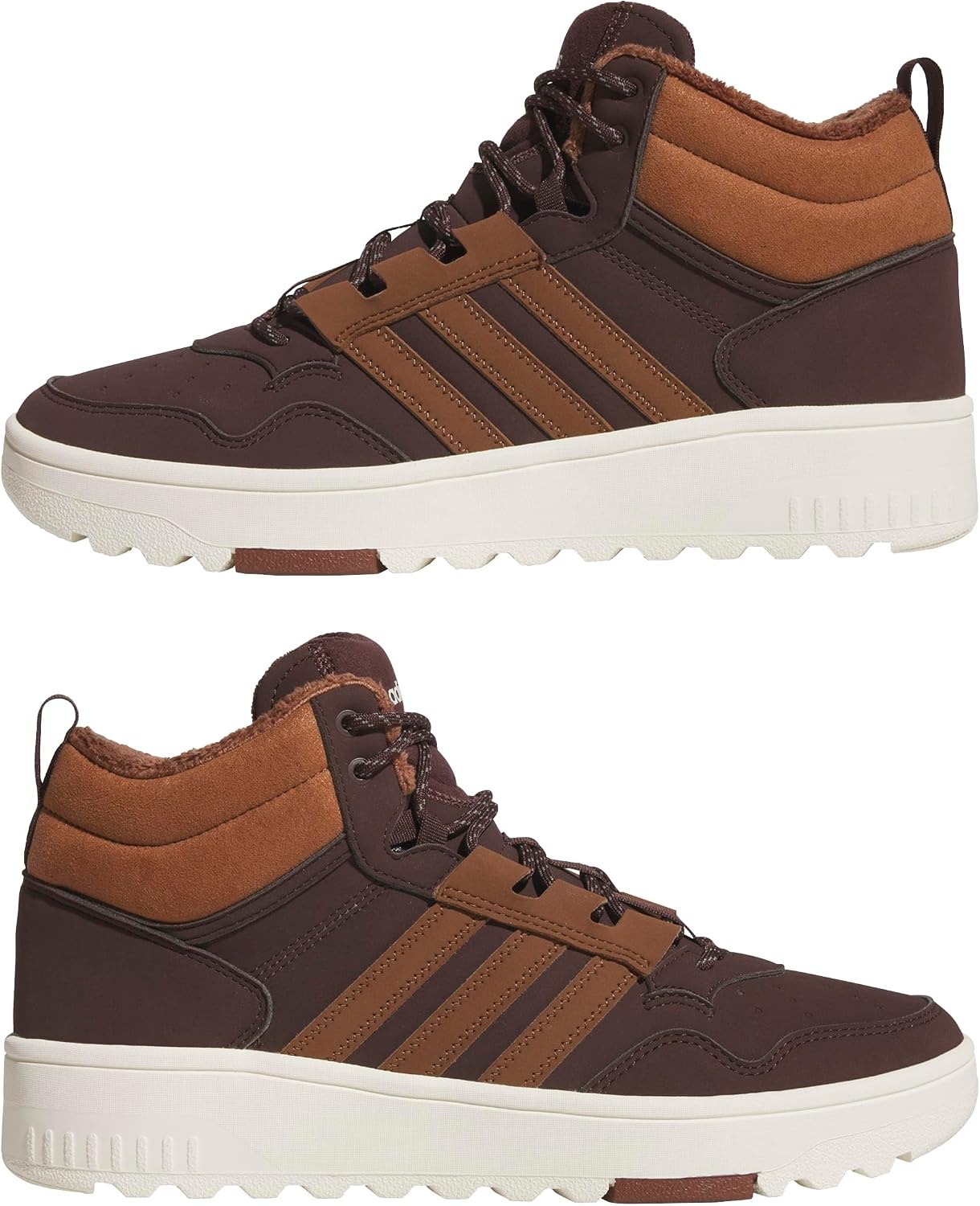 image:imageAdidas UnisexAdult Hoops 40 Mid TopShadow BrownSupplier ColourOff White