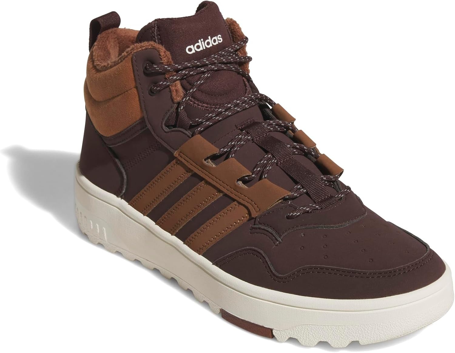 image:imageAdidas UnisexAdult Hoops 40 Mid TopShadow BrownSupplier ColourOff White