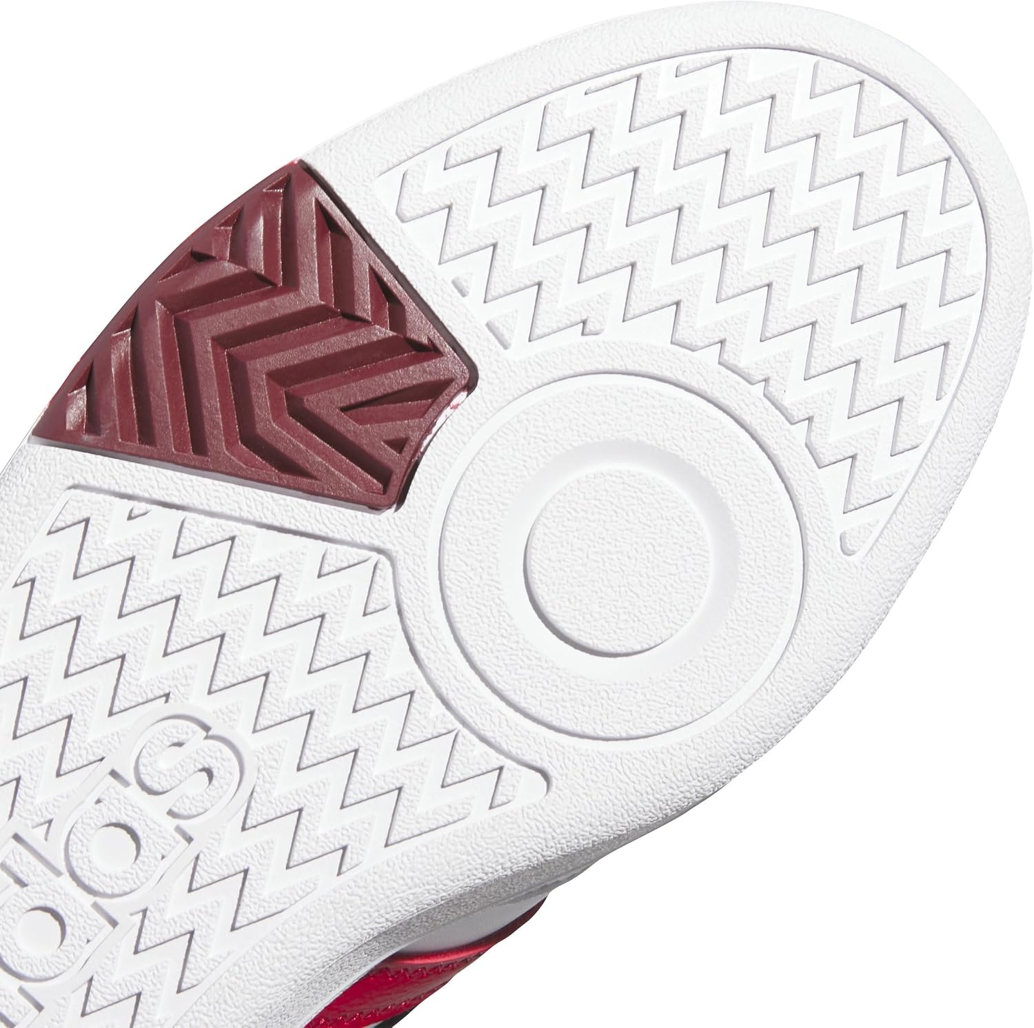 image:imageAdidas UnisexAdult Hoops 40 Mid TopWhiteTaupe OxideShadow Red