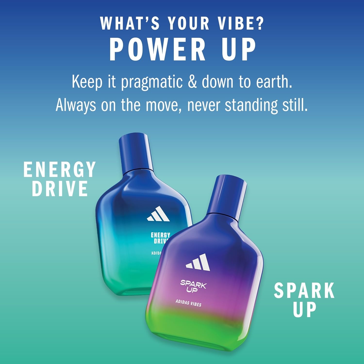 image:imageAdidas Vibes Full Recharge Eau de Parfum 16 fl oz Pack of 1 Notes of Fougere Cedar and Sage Unisex Fragrance Long Lasting Sporty Fragrance Travel SizeEau de Parfum Energy Drive