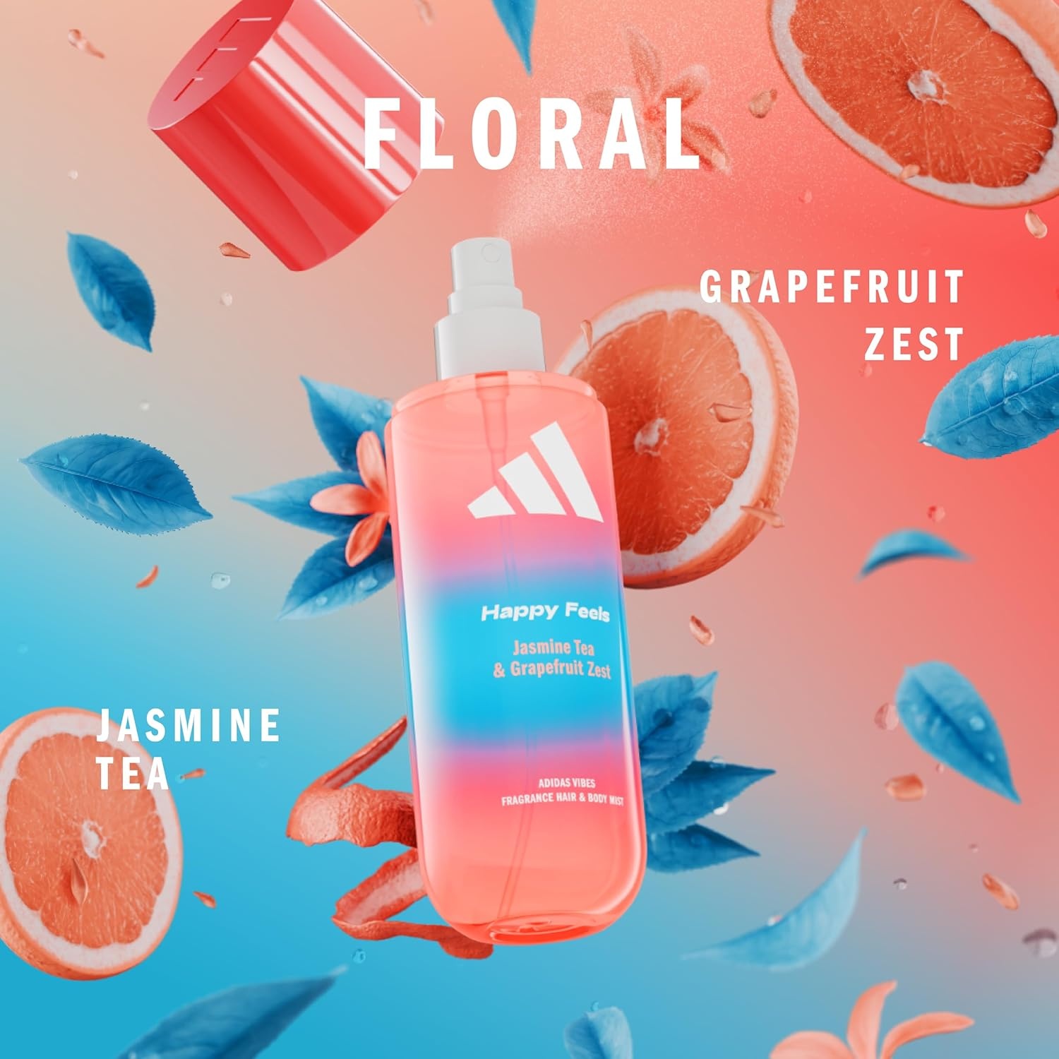 image:imageAdidas Vibes Full Recharge Eau de Parfum 16 fl oz Pack of 1 Notes of Fougere Cedar and Sage Unisex Fragrance Long Lasting Sporty Fragrance Travel SizeBody Mist Happy Feels