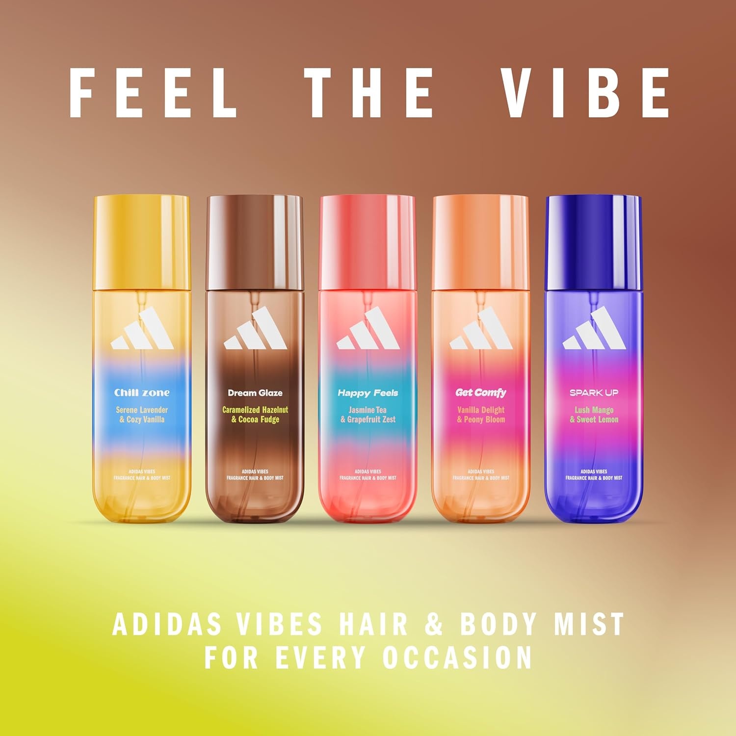 image:imageAdidas Vibes Full Recharge Eau de Parfum 16 fl oz Pack of 1 Notes of Fougere Cedar and Sage Unisex Fragrance Long Lasting Sporty Fragrance Travel SizeBody Mist Dream Glaze