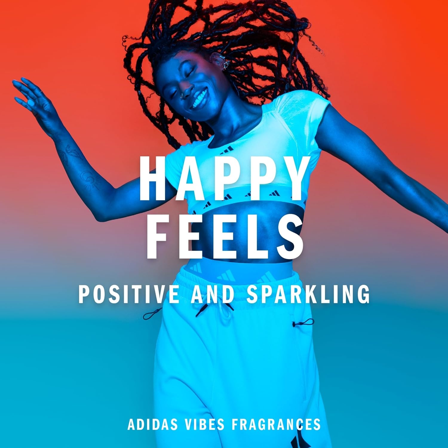 image:imageAdidas Vibes Full Recharge Eau de Parfum 16 fl oz Pack of 1 Notes of Fougere Cedar and Sage Unisex Fragrance Long Lasting Sporty Fragrance Travel SizeEau de Parfum Happy Feels