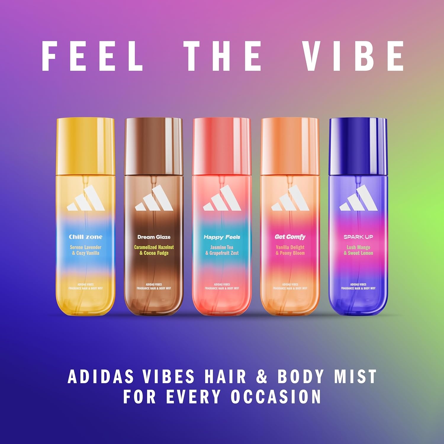image:imageAdidas Vibes Full Recharge Eau de Parfum 16 fl oz Pack of 1 Notes of Fougere Cedar and Sage Unisex Fragrance Long Lasting Sporty Fragrance Travel SizeBody Mist Spark Up