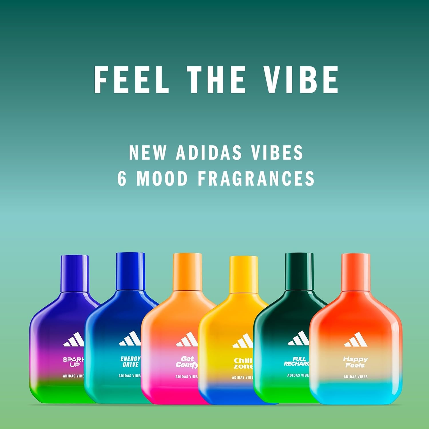 image:imageAdidas Vibes Full Recharge Eau de Parfum 16 fl oz Pack of 1 Notes of Fougere Cedar and Sage Unisex Fragrance Long Lasting Sporty Fragrance Travel SizeEau de Parfum Full Recharge