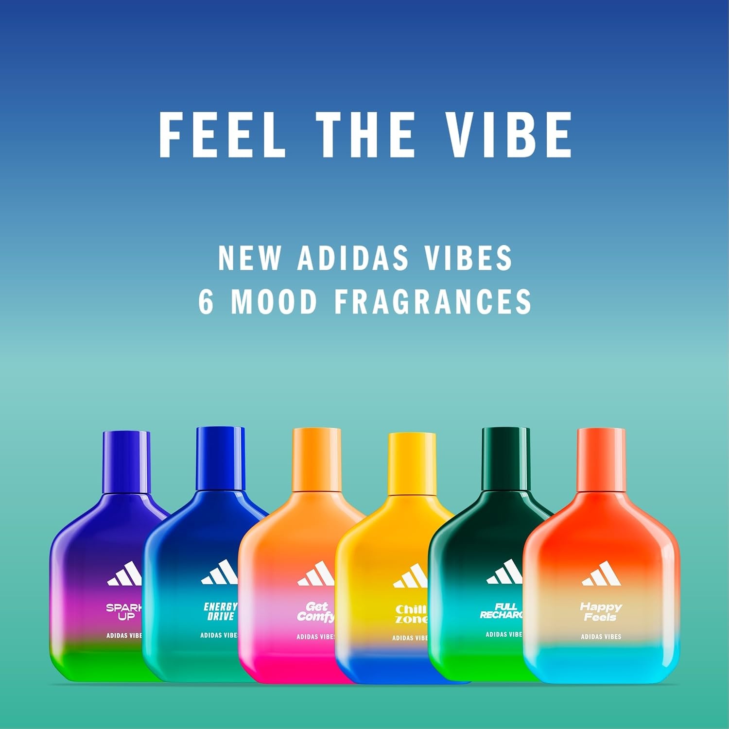 image:imageAdidas Vibes Full Recharge Eau de Parfum 16 fl oz Pack of 1 Notes of Fougere Cedar and Sage Unisex Fragrance Long Lasting Sporty Fragrance Travel SizeEau de Parfum Energy Drive