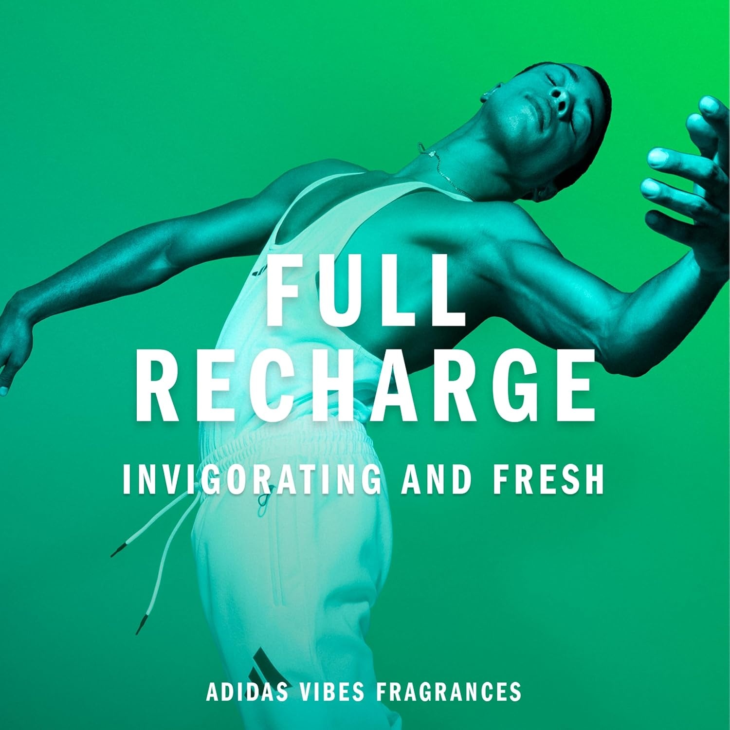 image:imageAdidas Vibes Full Recharge Eau de Parfum 16 fl oz Pack of 1 Notes of Fougere Cedar and Sage Unisex Fragrance Long Lasting Sporty Fragrance Travel SizeEau de Parfum Full Recharge