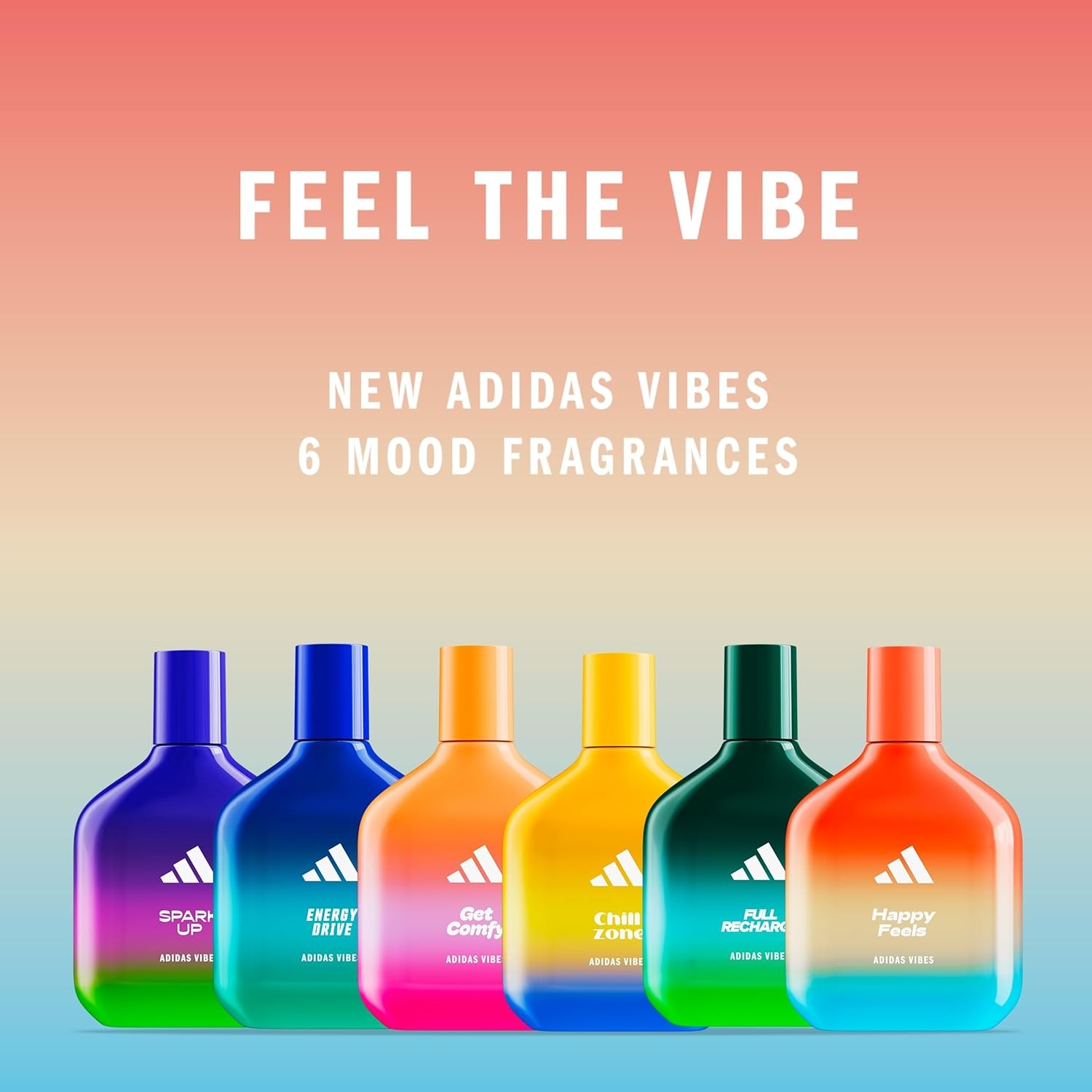 image:imageAdidas Vibes Full Recharge Eau de Parfum 16 fl oz Pack of 1 Notes of Fougere Cedar and Sage Unisex Fragrance Long Lasting Sporty Fragrance Travel SizeEau de Parfum Happy Feels