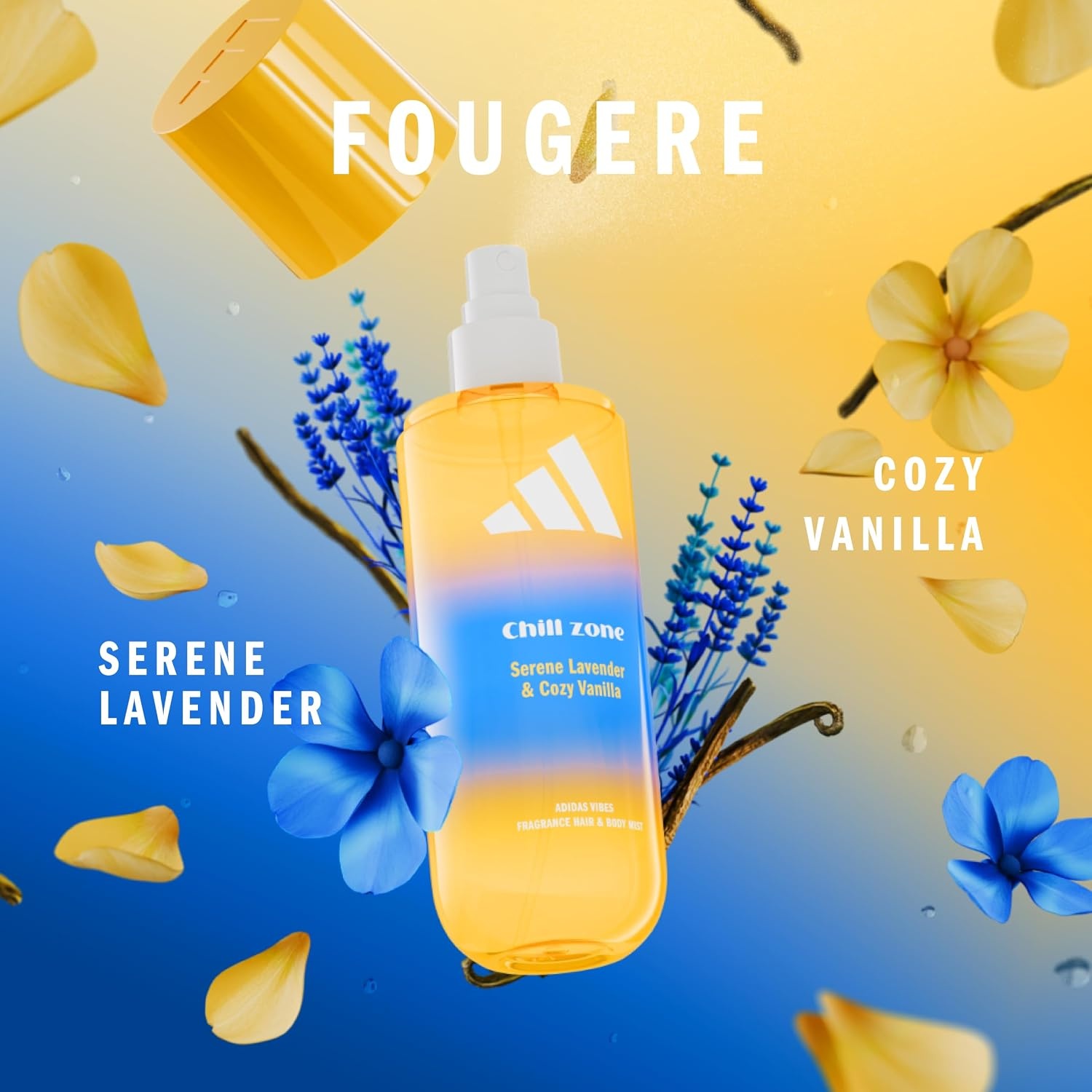 image:imageAdidas Vibes Full Recharge Eau de Parfum 16 fl oz Pack of 1 Notes of Fougere Cedar and Sage Unisex Fragrance Long Lasting Sporty Fragrance Travel SizeBody Mist Chill Zone
