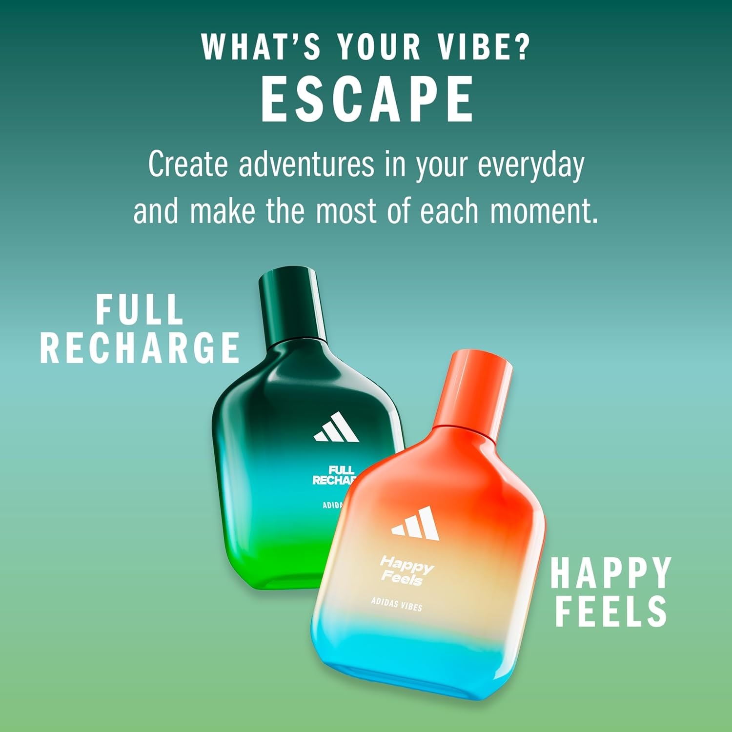 image:imageAdidas Vibes Full Recharge Eau de Parfum 16 fl oz Pack of 1 Notes of Fougere Cedar and Sage Unisex Fragrance Long Lasting Sporty Fragrance Travel SizeEau de Parfum Full Recharge