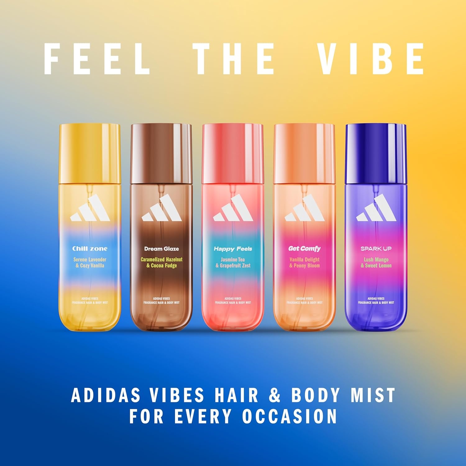 image:imageAdidas Vibes Full Recharge Eau de Parfum 16 fl oz Pack of 1 Notes of Fougere Cedar and Sage Unisex Fragrance Long Lasting Sporty Fragrance Travel SizeBody Mist Chill Zone