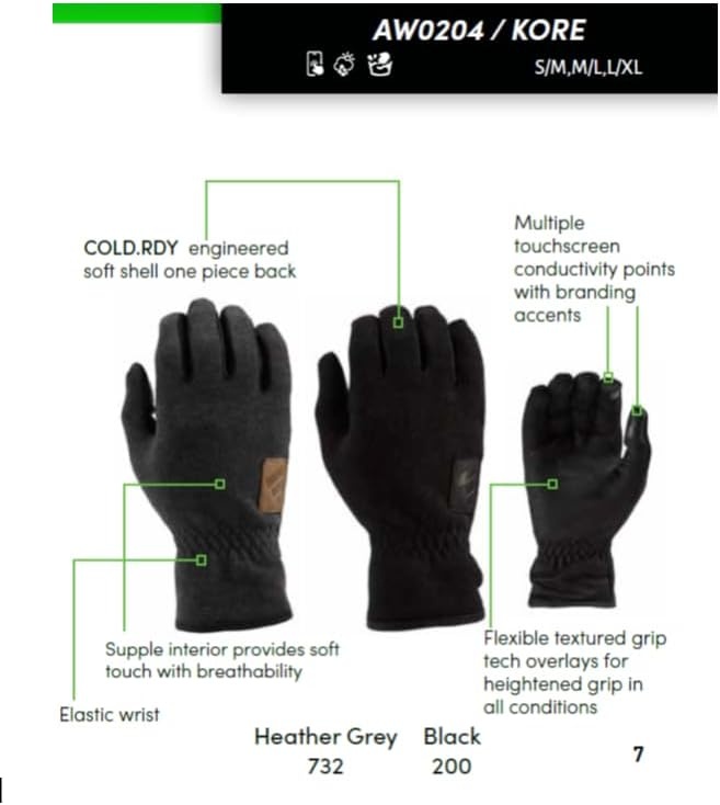 image:imageAdidas Winter Performance Edge 20 Glove with Multiple Touchscreen Conductivity PointsHeather Gray