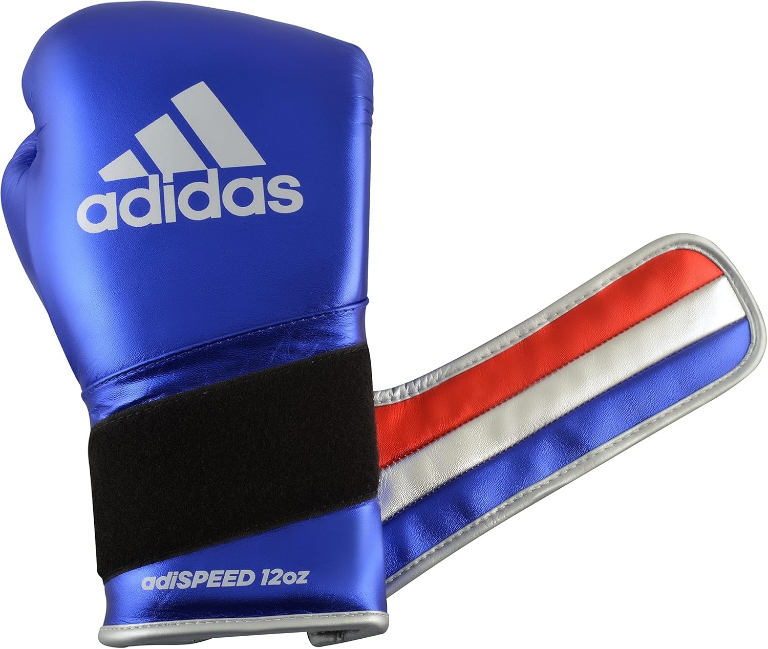 image:imageadidas AdiSpeed 501 Pro Kickboxing amp Boxing Gloves for Men amp Women Leather Training Gloves for Heavy Bag Sparring amp FitnessMET BLUEREDSILVER