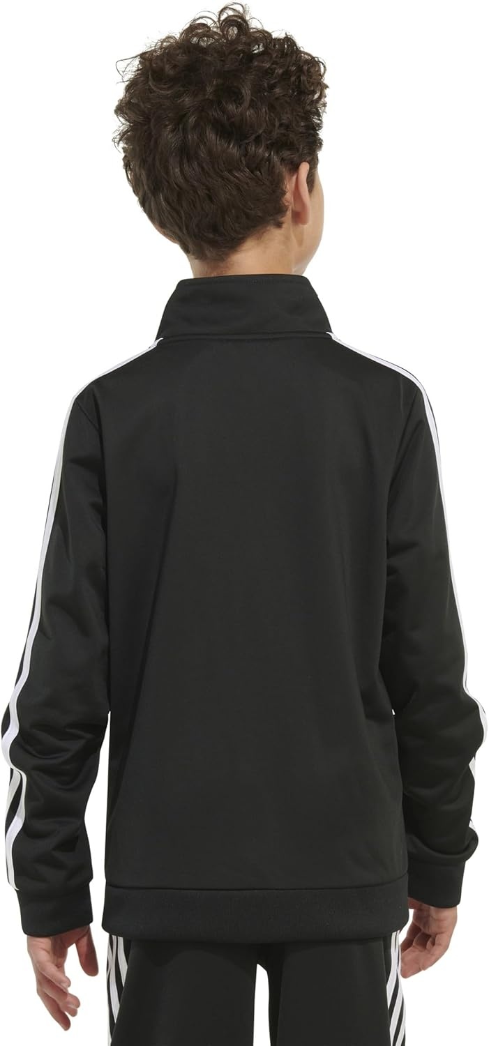 image:imageadidas Boys Zip Front Iconic Tricot JacketJet Black