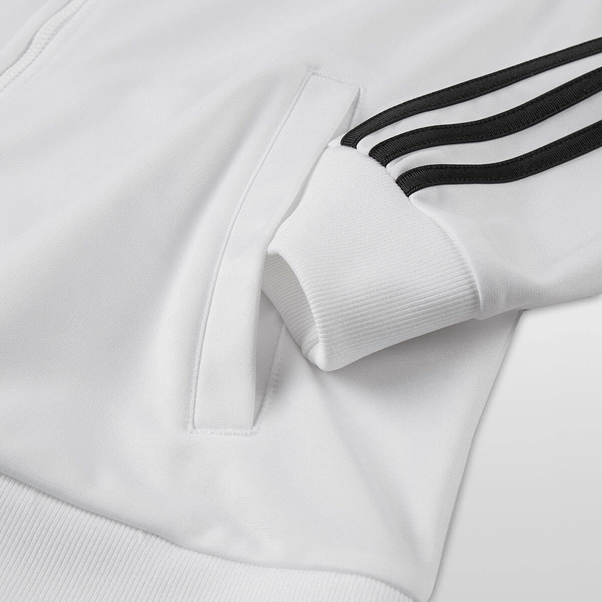 image:imageadidas Boys Zip Front Iconic Tricot JacketWhite