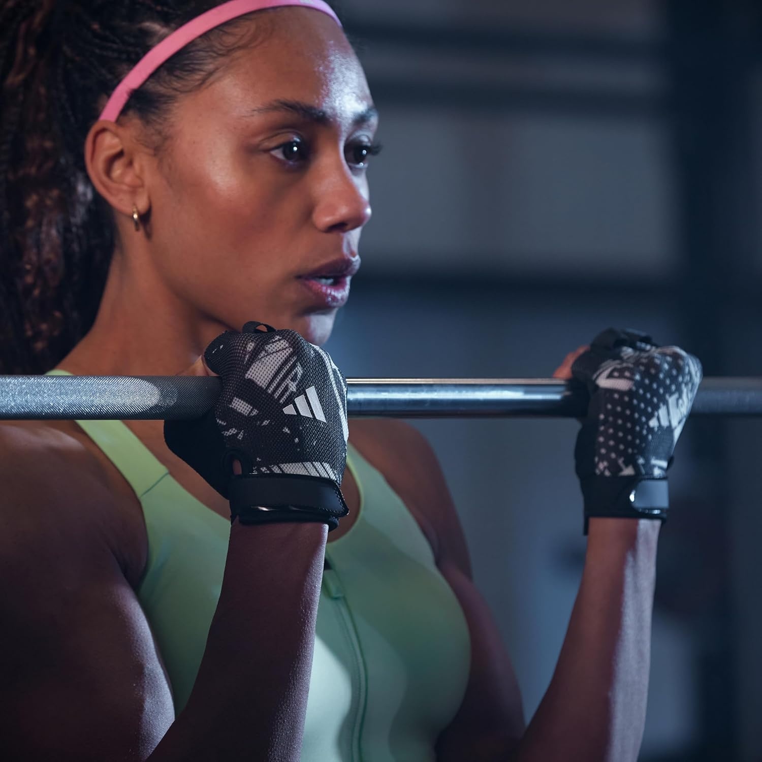 image:imageadidas Essential Training Gloves Pink MeshGraphic