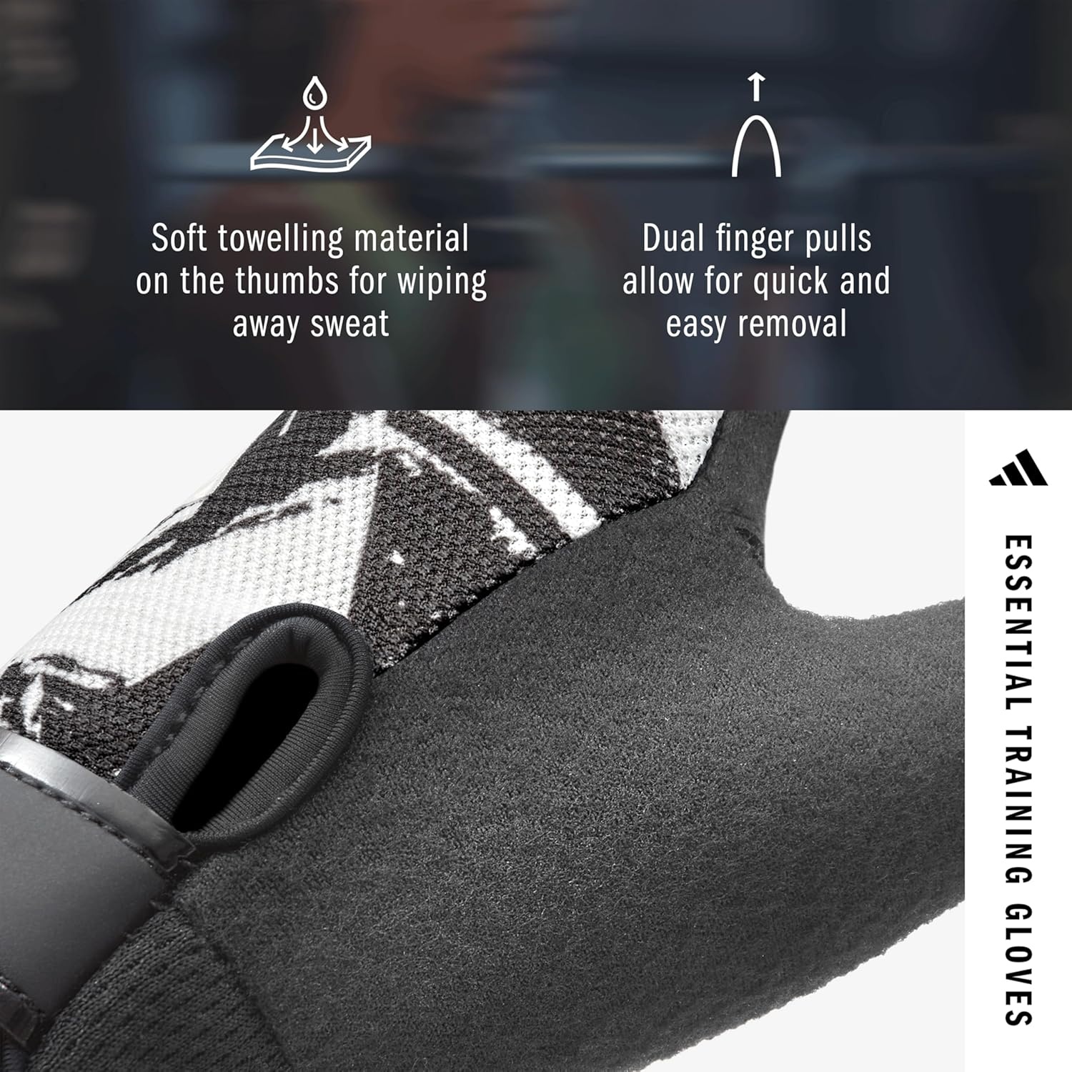 image:imageadidas Essential Training Gloves Pink MeshGraphic