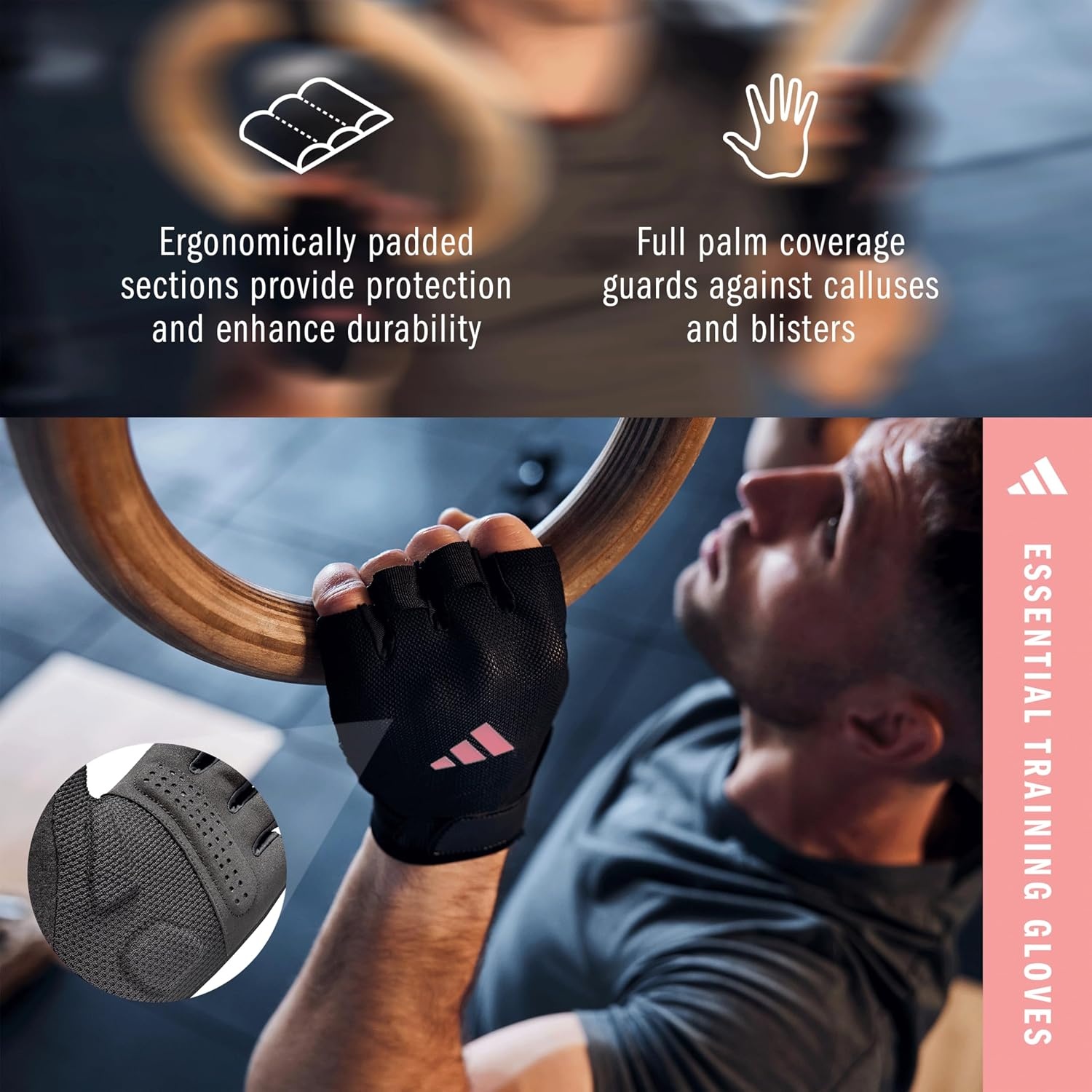 image:imageadidas Essential Training Gloves Pink MeshPink