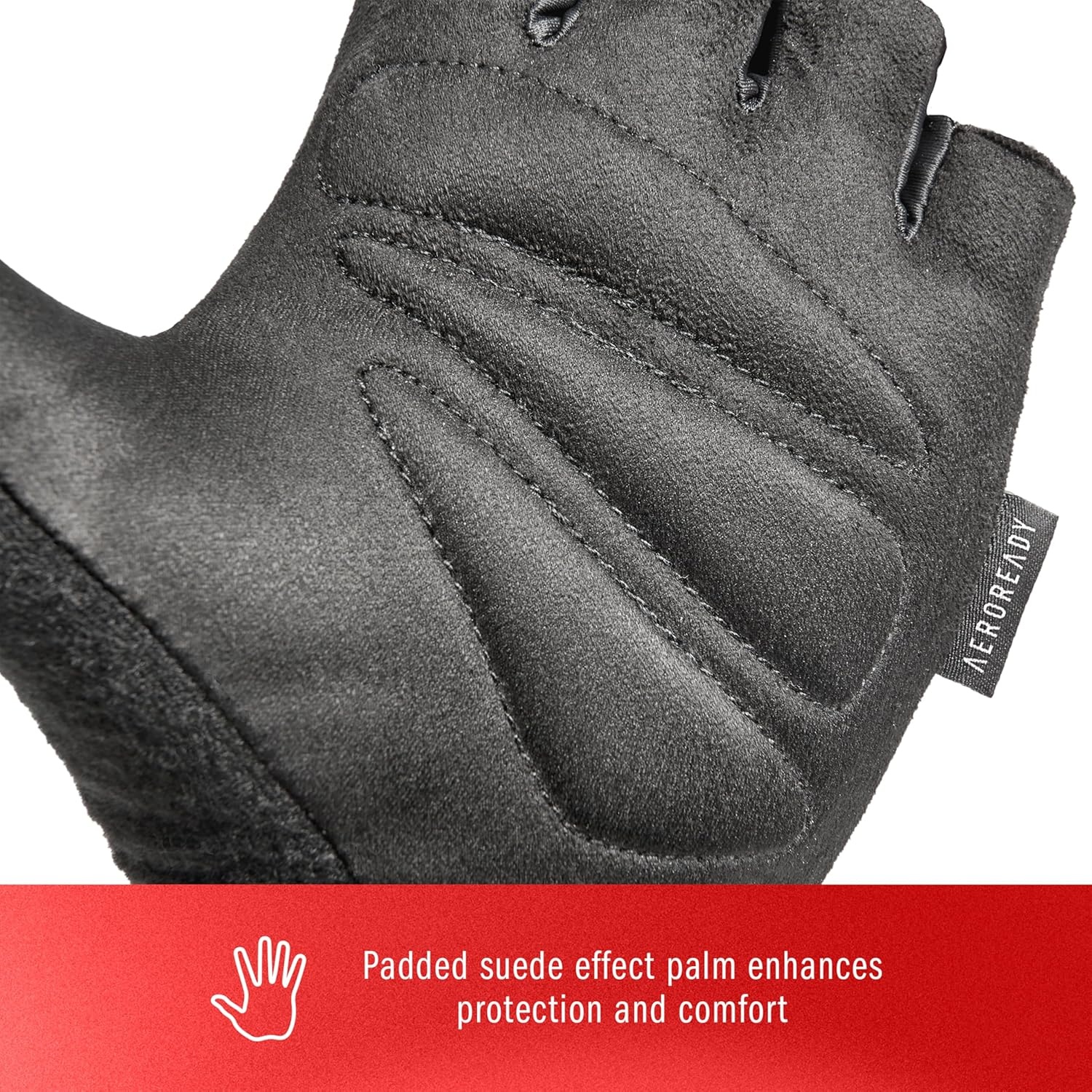 image:imageadidas Essential Training amp Weightlifting Gloves Fingerless Workout GlovesBlack