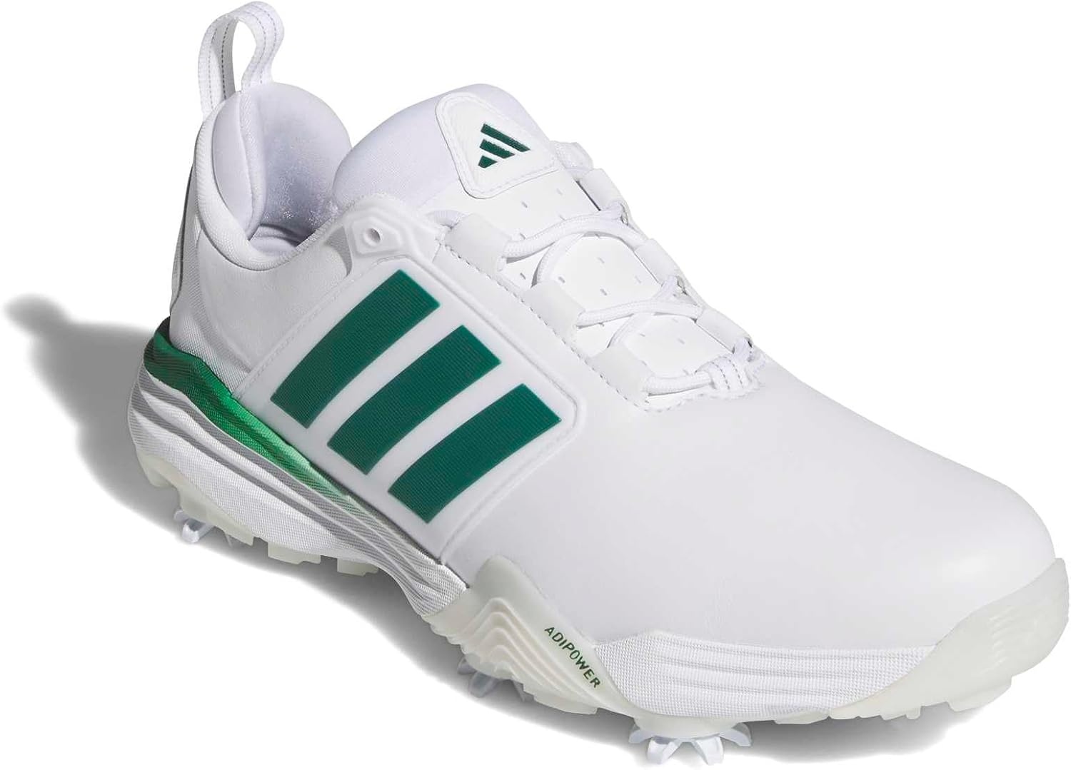 image:imageadidas Golf Adipower 26 Golf ShoesFtwr WhiteCollegiate GreenCrystal White