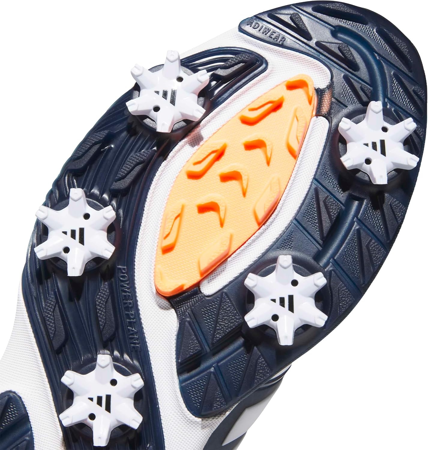 image:imageadidas Golf Adipower 26 Golf ShoesFtwr WhiteCollegiate NavyLucid Orange