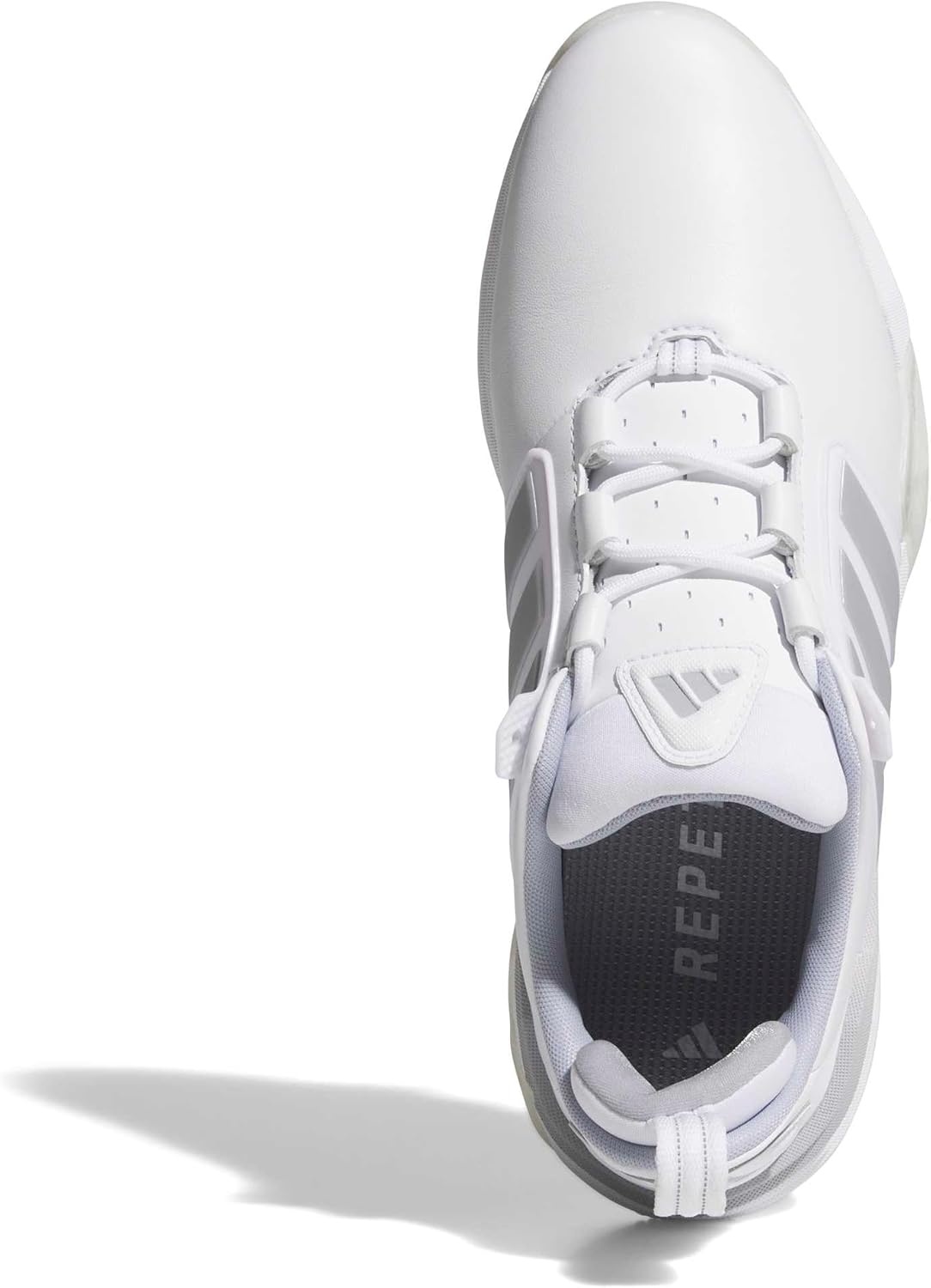 image:imageadidas Golf Adipower 26 Golf ShoesFtwr WhiteSilver MetHalo Silver
