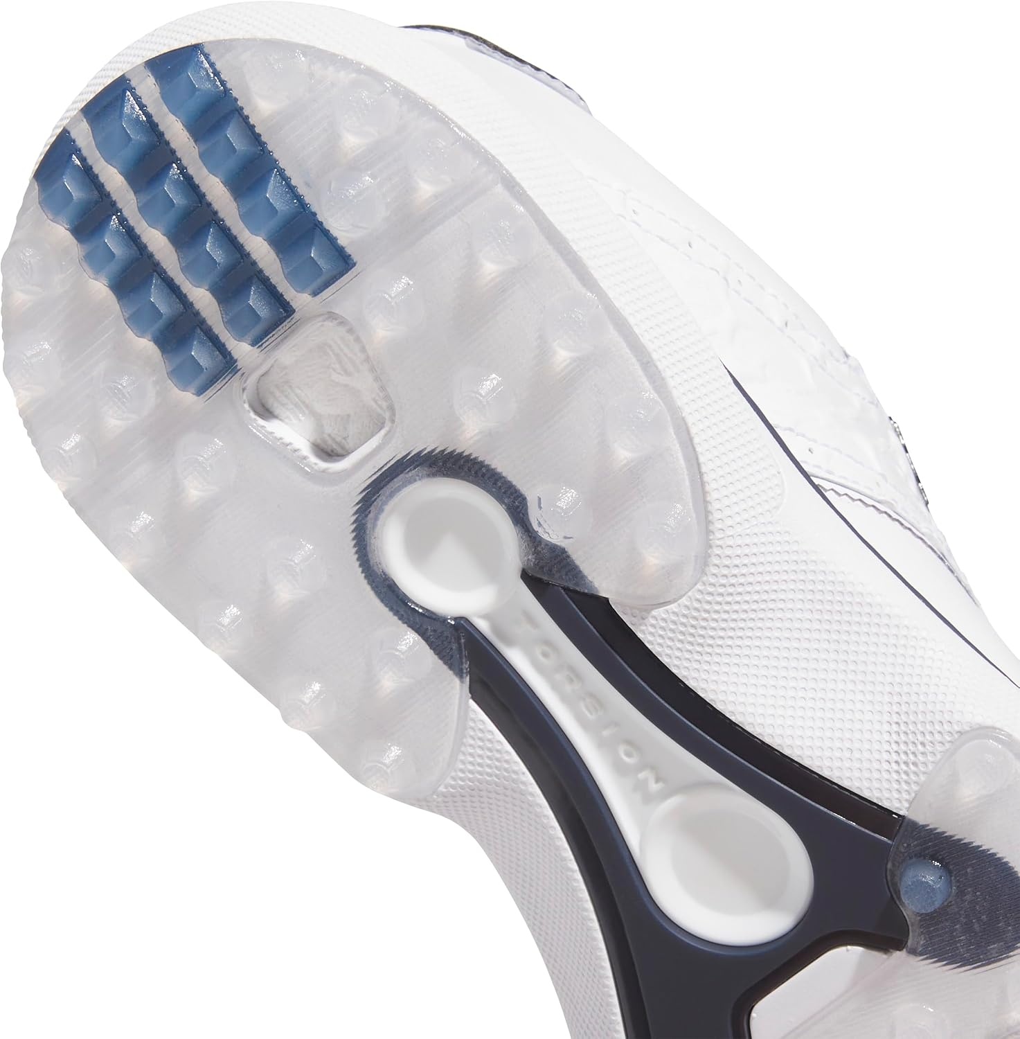 image:imageadidas Golf Mc70 SpikelessFtwr WhiteCollegiate NavyHalo Silver